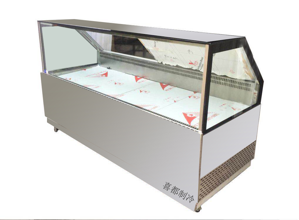 不锈钢斜角熟食展示柜XID-BXD