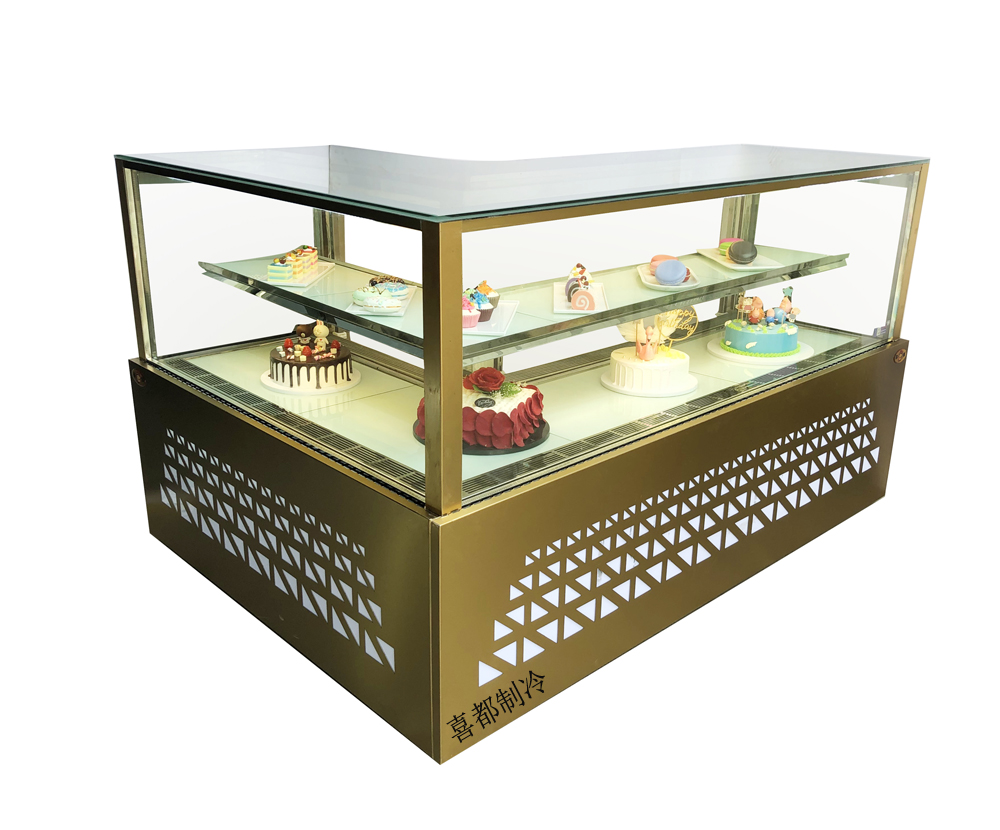 轻奢系列转角蛋糕展示柜XID-QSZJ